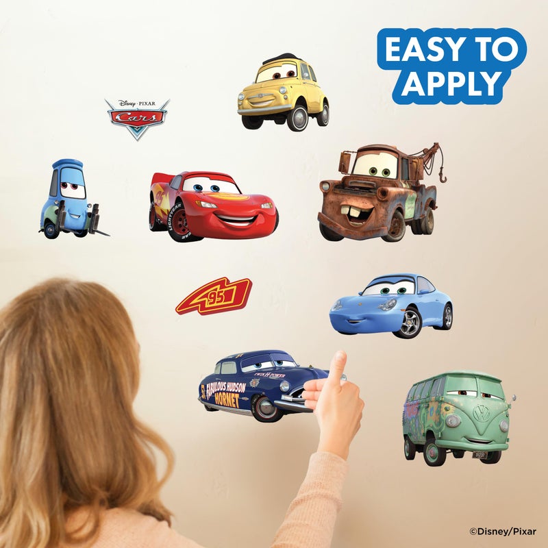 WALL PALZ Disney Pixar Cars Wall Decals - Lightning McQueen & Friends Small Vinyl Stickers for Bathroom Nursery Bedroom Decor - Peel and Stick Room Decorations - Image 3