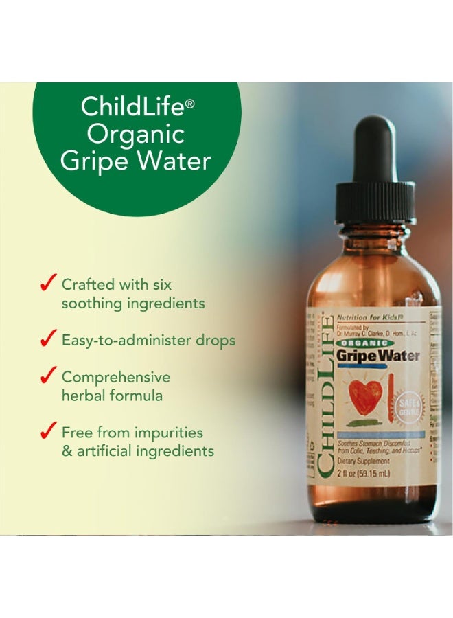 تشايلد لايف إسينشالز مياه غريب العضوية للأطفال الرضع | يهدئ المغص والغازات والتسنين وعسر الهضم مع راحة لطيفة للمعدة وغطاء قطارة | 2 أونصة سائلة (59.15 مل) - Image 4