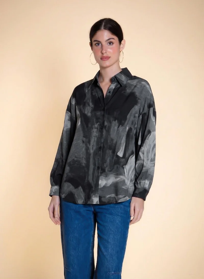 SHAPES ABSTRACT PRINTED COMFORT SHIRT