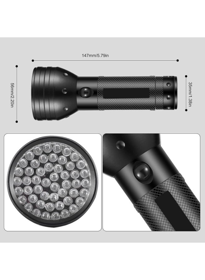 UV Black Light 51 LED 395nm Flashlight – Detects Pet Urine, Bed Bugs, and Hidden Stains on Carpets and Clothes – Portable Flashlight for Home Inspection - Image 2