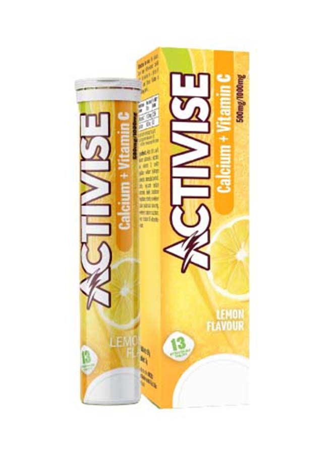 Activise أقراص تنشيط الكالسيوم + فيتامين C الفوارة، ليمون 13 قرص - Image 1