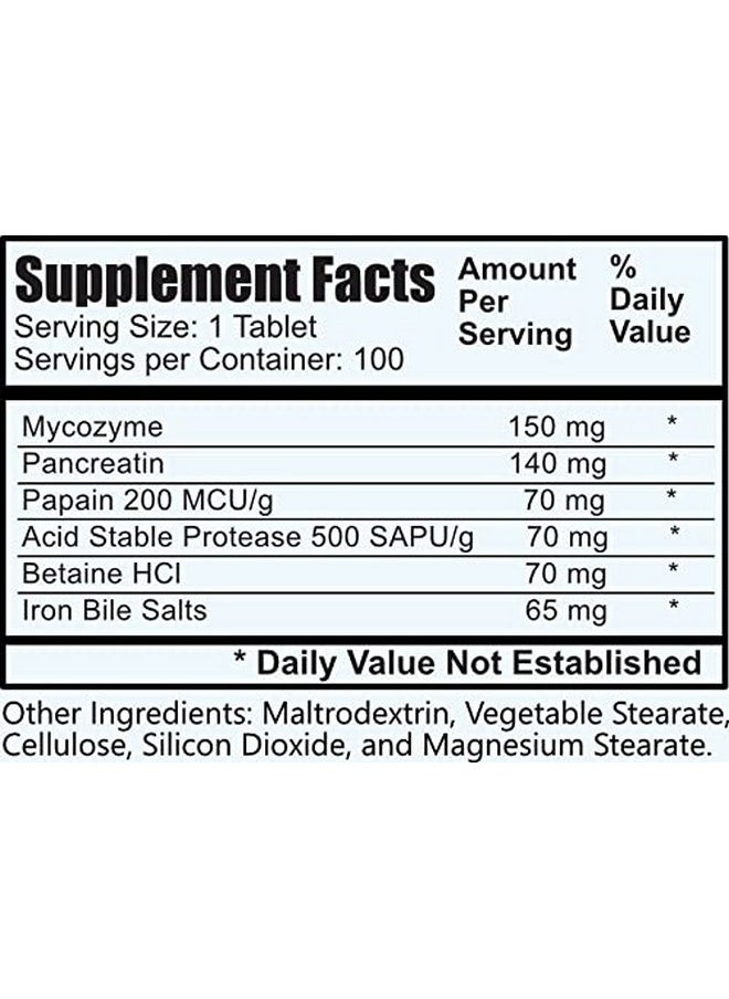 Daily Manufacturing Daily Digestine™ (Digestive Enzymes 100 Tablets)  - Image 3