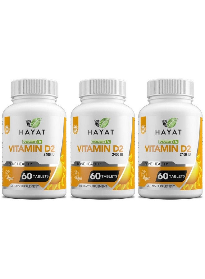 Hayat Vitamins Vegan Natural Vitamin D 2400 Iu D2 Certified Halal (Pack Of 3) - Image 2