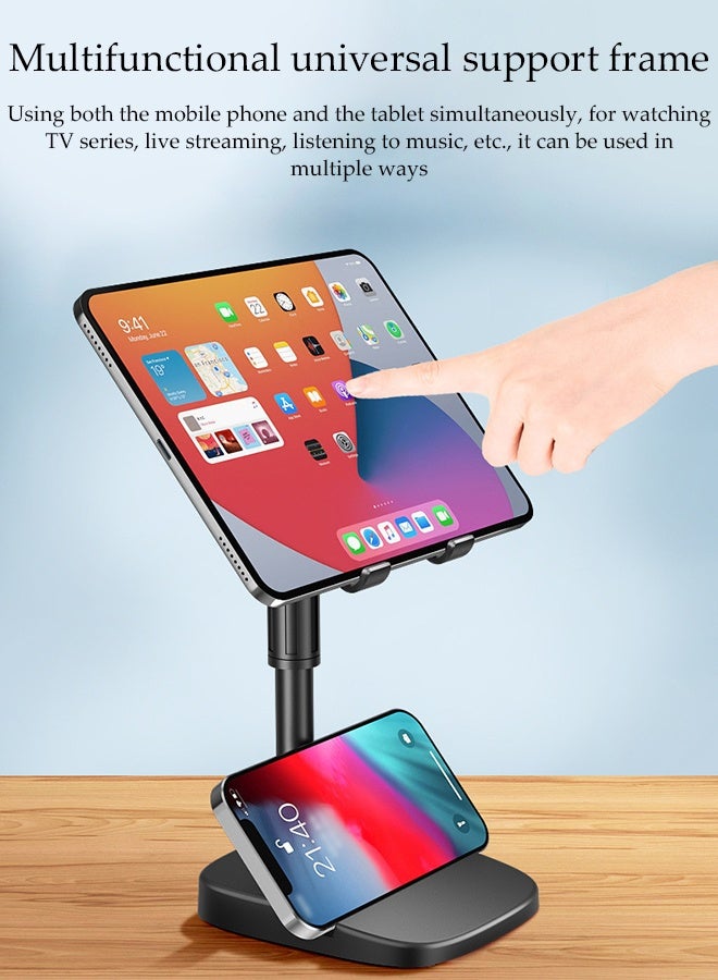 DUNISO Phone Holder，Phone Stand for Desk，Portable Adjustable Height Tablet Holder,Universal for Mobile Phones and Tablets - Image 3