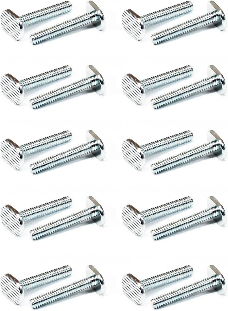 POWERTEC 1/4"-20 T Track Bolts 20 Pack for T Track, 1-1/2 Inch Long T Slot Bolts for Universal T Track, T Track Accessories for Woodworking Jigs and Fixtures (QTB1008) - Image 1