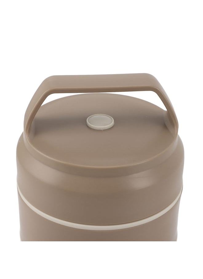 Thoraya - Stainless Steel Insulated Food Jar Double Layer 620ml Capacity Leak Proof Lid Insulated Food Container Wide Mouth Khaki - Image 1