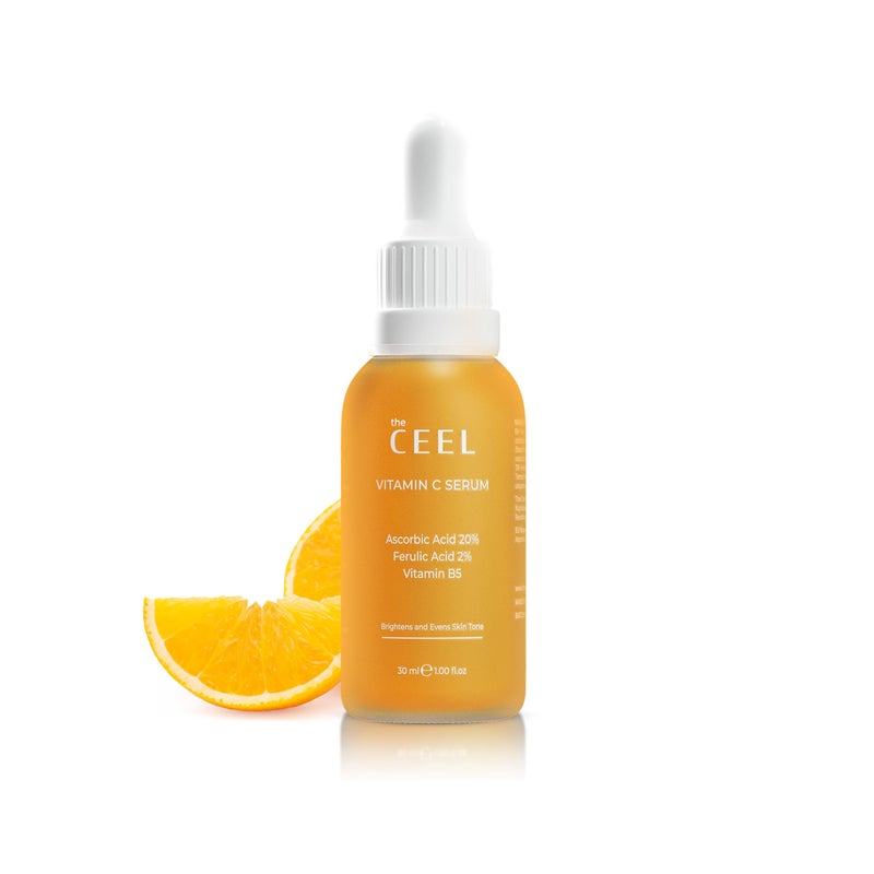 The Ceel 20% Vitamin C Brightening Anti-Aging Serum for Face with Ascorbic, Ferulic Acid & Vitamin B5 - Paraben & Perfume Free Skin Care Formula for Hydration, Wrinkles, Dark Spots, & Radiance - 30ml - Image 1