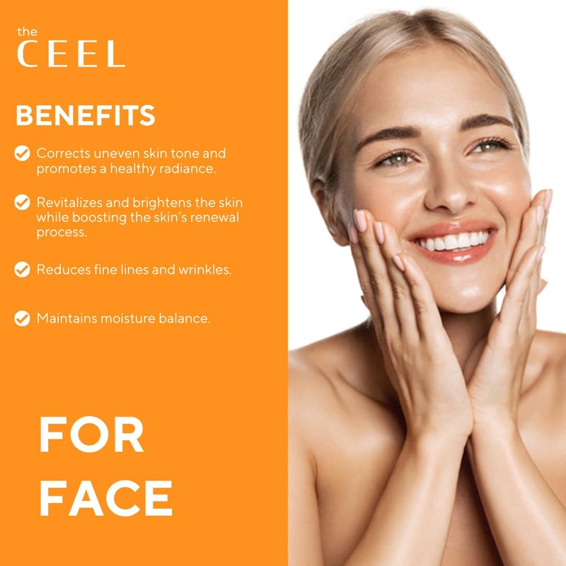 The Ceel 20% Vitamin C Brightening Anti-Aging Serum for Face with Ascorbic, Ferulic Acid & Vitamin B5 - Paraben & Perfume Free Skin Care Formula for Hydration, Wrinkles, Dark Spots, & Radiance - 30ml - Image 2