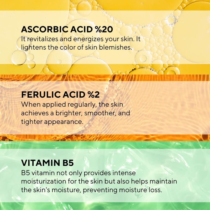 The Ceel 20% Vitamin C Brightening Anti-Aging Serum for Face with Ascorbic, Ferulic Acid & Vitamin B5 - Paraben & Perfume Free Skin Care Formula for Hydration, Wrinkles, Dark Spots, & Radiance - 30ml - Image 5