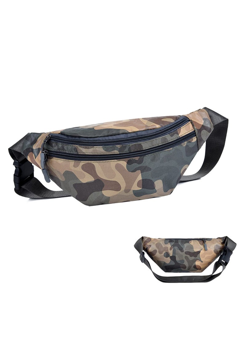 SYOSI - Bumbags for Ladies Men Women, Large Crossbody Pack Belt Bag with Adjustable Buckle, Waterproof Bumbags Fashion Waist Packs, Casual Waist Bag for Sport Running Jogging (Camouflage) - Image 1