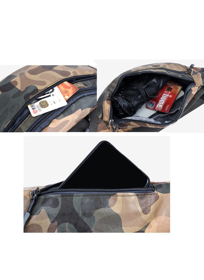 SYOSI - Bumbags for Ladies Men Women, Large Crossbody Pack Belt Bag with Adjustable Buckle, Waterproof Bumbags Fashion Waist Packs, Casual Waist Bag for Sport Running Jogging (Camouflage) - Image 1