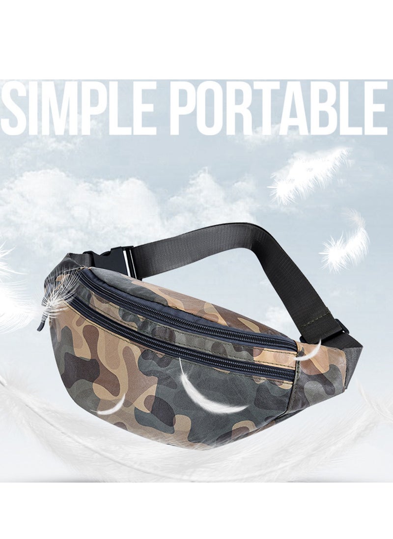 SYOSI - Bumbags for Ladies Men Women, Large Crossbody Pack Belt Bag with Adjustable Buckle, Waterproof Bumbags Fashion Waist Packs, Casual Waist Bag for Sport Running Jogging (Camouflage) - Image 1