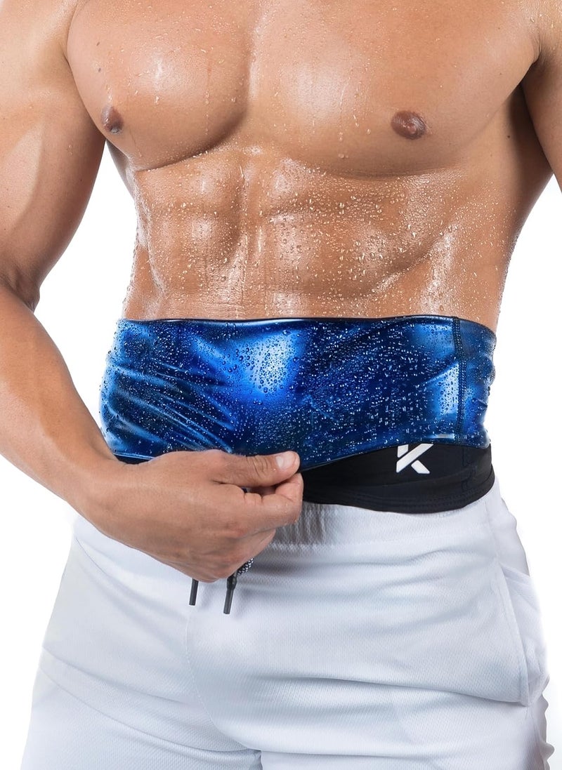 Kewlioo Men's Heat Trapping Waist Toner - Waist Trainer for Men - Comfortable & Discreet Waist Trimmer Thermo Sauna Belt - Image 1
