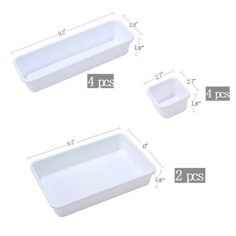 Backerysupply Interlocking Desk Drawer Organizer Separators For Kitchen  Bathroom  Makeup  Office (Set Of 10) - Image 2