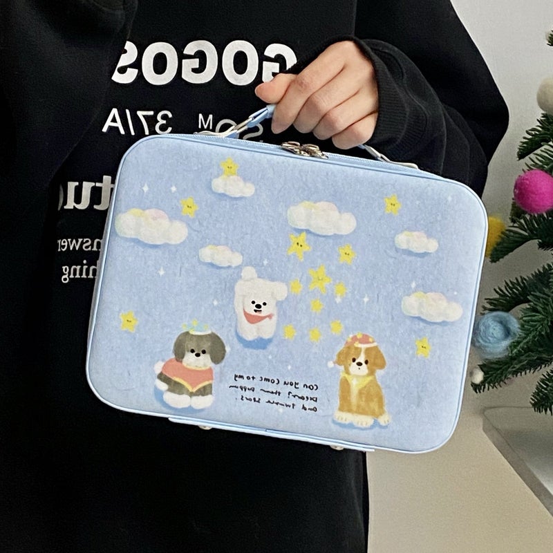 Cake Cat Cartoon Cosmetic Case Women'S Large Capacity High-Value Skin Care Storage Portable Cosmetic Bag - Image 1