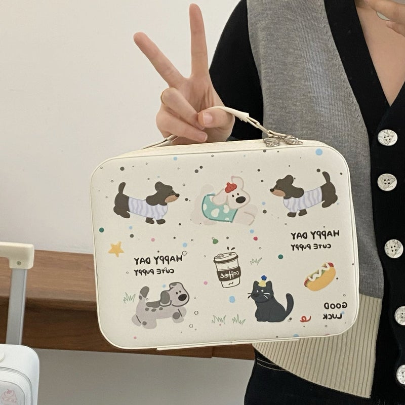 Cake Cat Cartoon Cosmetic Case Women'S Large Capacity High-Value Skin Care Storage Portable Cosmetic Bag - Image 5
