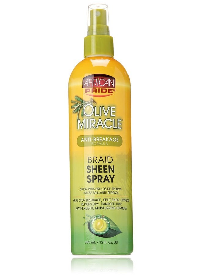African Pride AFRICAN PRIDE Olive Miracle Braid Sheen Spray 12 Oz (438125)  - Image 1