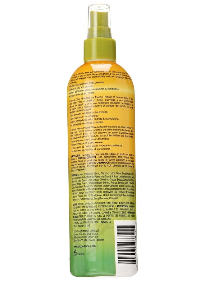 African Pride AFRICAN PRIDE Olive Miracle Braid Sheen Spray 12 Oz (438125)  - Image 2