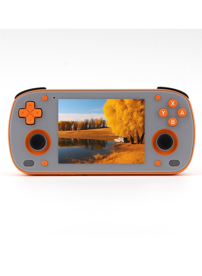Retroid Pocket MINI Portable Retro Console Android 6GB 128GB Adreno 650 WiFi Bluetooth 3D illuminated Hall Sticks 3.7 Inch AMOLED Touchscreen Type C OTG Connection 4000mah 27W Fast Charge Built In Official OTA (Orange)