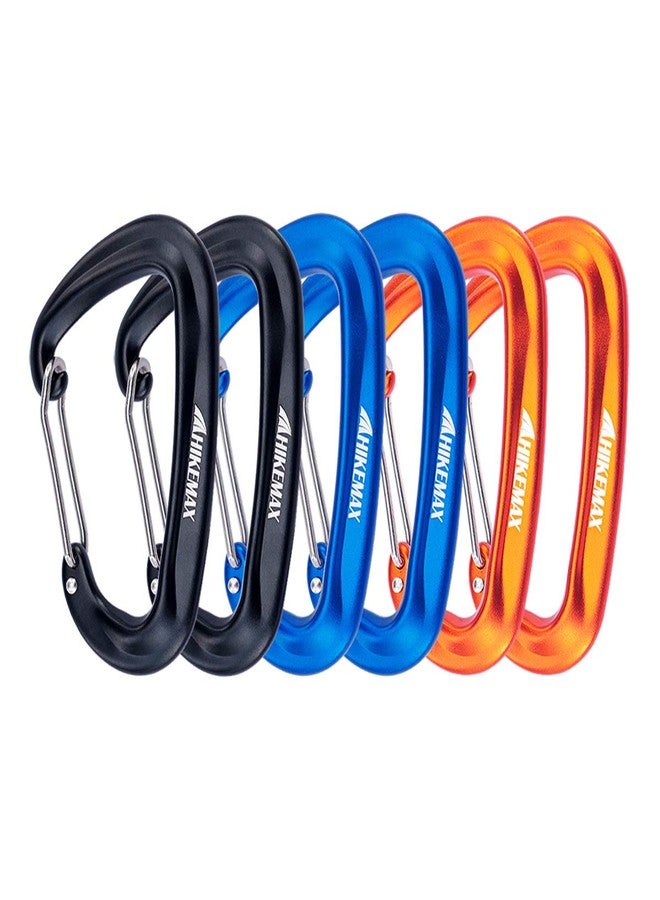 Hikemax 7075 Aluminum Carabiners, Heavy Duty Carabiners Clips 12 KN for Hammocks, Clipping On Camping Accessories, Keychains - Image 1