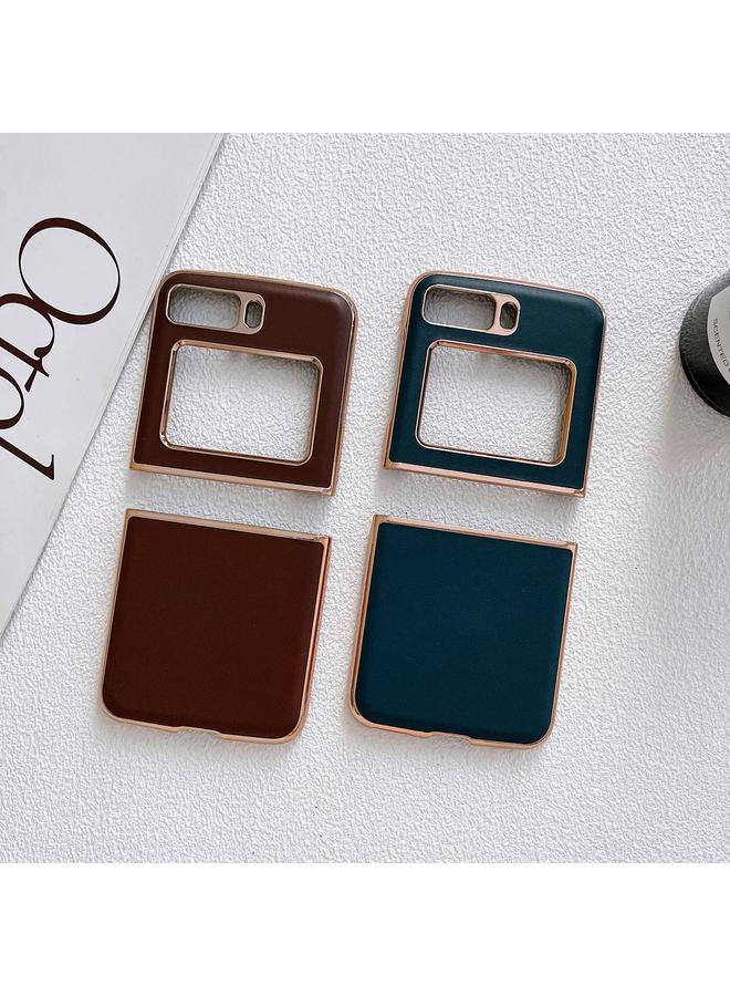 S-TOP Case For Motorola Moto Razr 2022 Genuine Leather Xiaoya Series Nano Plating Phone Case - Image 4