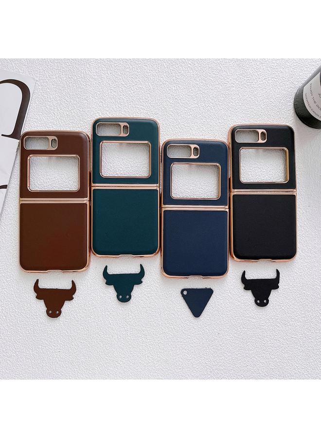 S-TOP Case For Motorola Moto Razr 2022 Genuine Leather Xiaoya Series Nano Plating Phone Case - Image 5