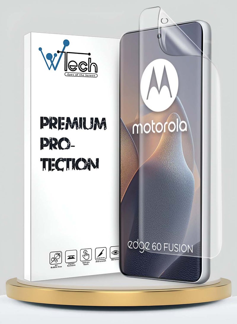 Wtech Motorola Edge 60 / Motorola Edge 60 Fusion 5G 2025 Premium Hydrogel Film Thin and Flexible Screen Protector (MSHFMN) - Clear - Image 1