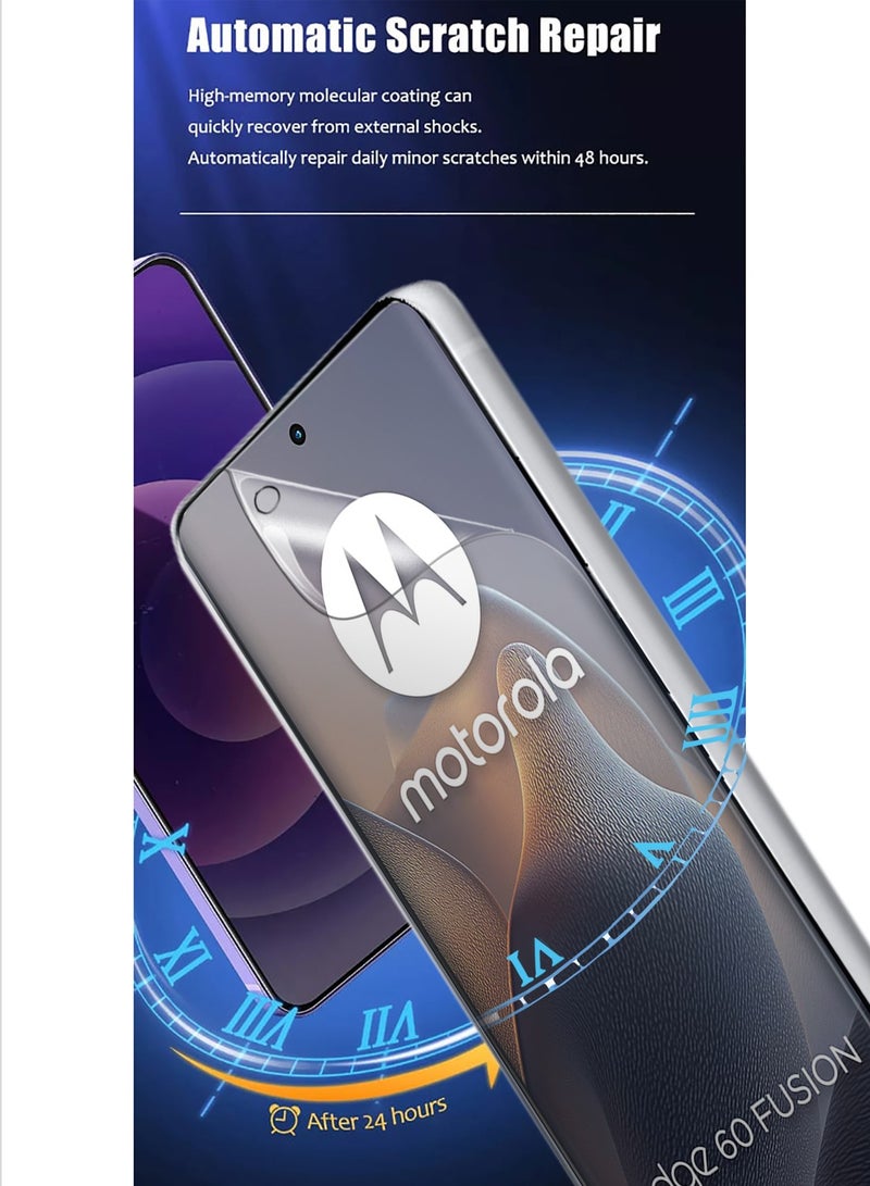 Wtech Motorola Edge 60 / Motorola Edge 60 Fusion 5G 2025 Premium Hydrogel Film Thin and Flexible Screen Protector (MSHFMN) - Clear - Image 2