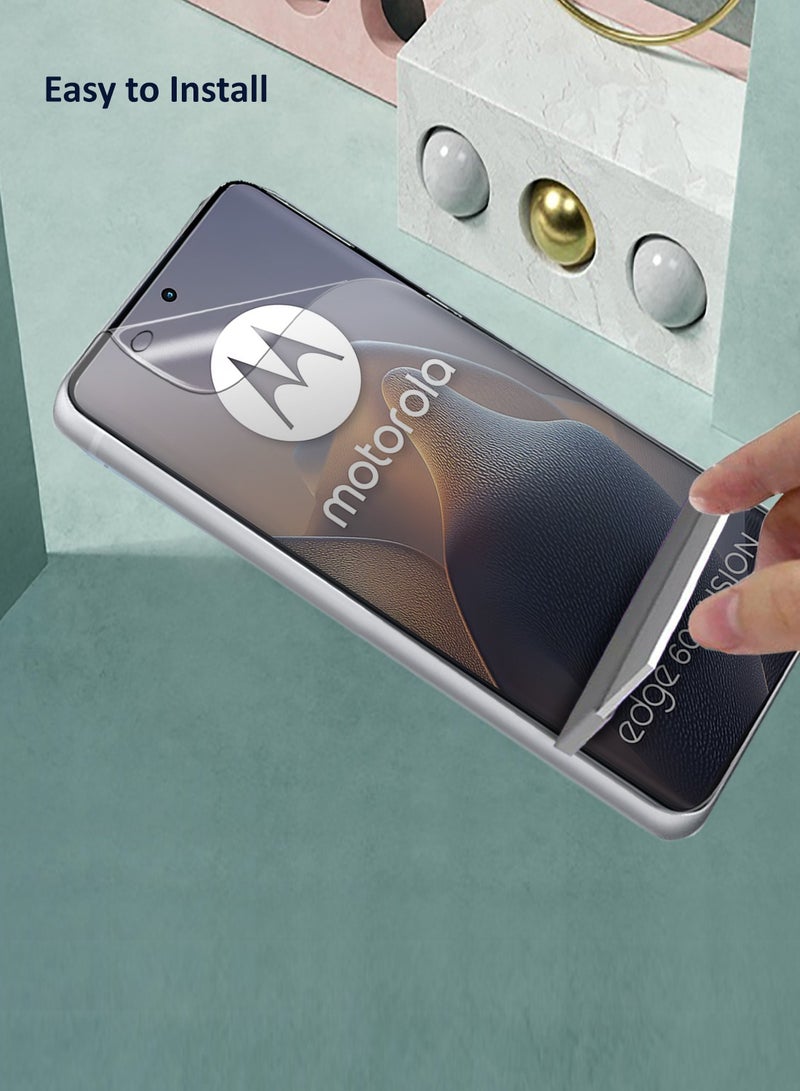 Wtech Motorola Edge 60 / Motorola Edge 60 Fusion 5G 2025 Premium Hydrogel Film Thin and Flexible Screen Protector (MSHFMN) - Clear - Image 3