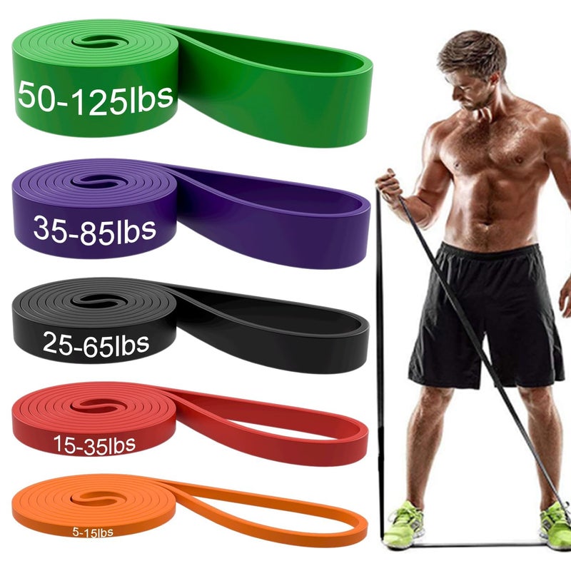 ROSAPOAR Resistance Bands, Pull Up Assist Bands - Workout Bands, Eexercise Bands, Long Resistance Bands Set for Working Out, Fitness, Training, Physical Therapy for Men Women - Multicolor - Image 1