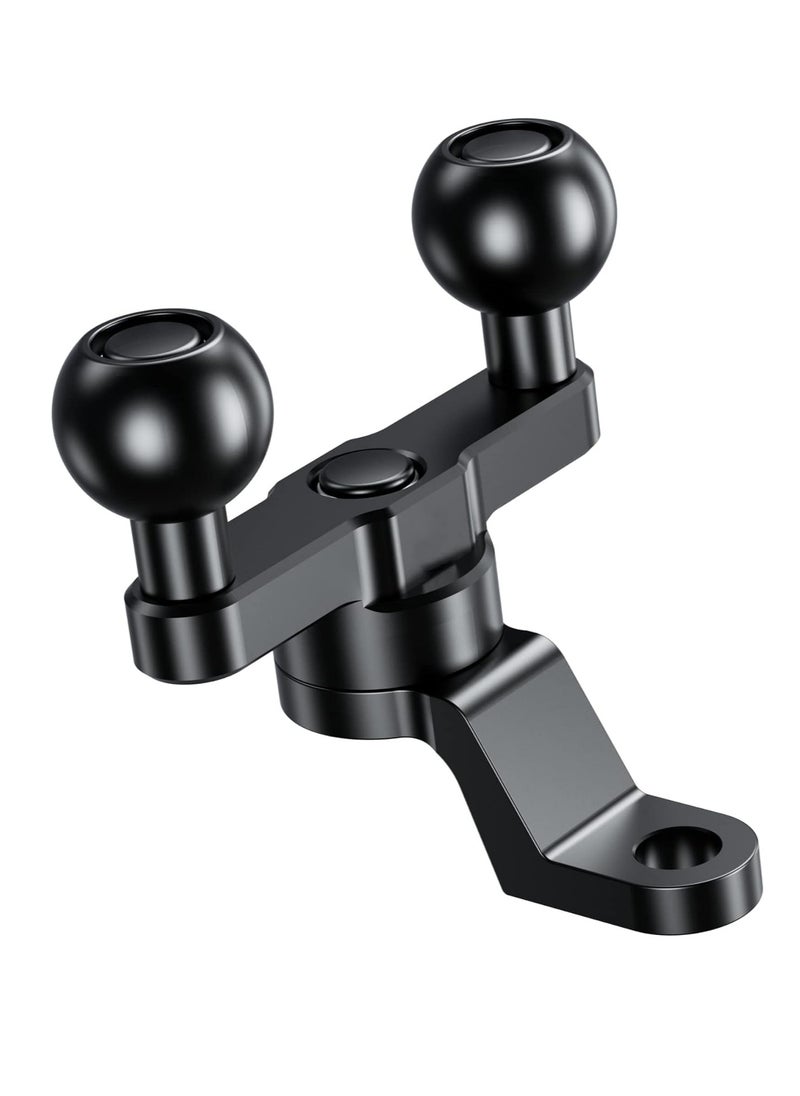 Oasisgalore - Aluminum Alloy Phone Holder Mount Base Bike Motorcycle Phone Mount Holder Base with RAM Mounts B Size 1 Inch Ball Double Socket Arm - Image 1