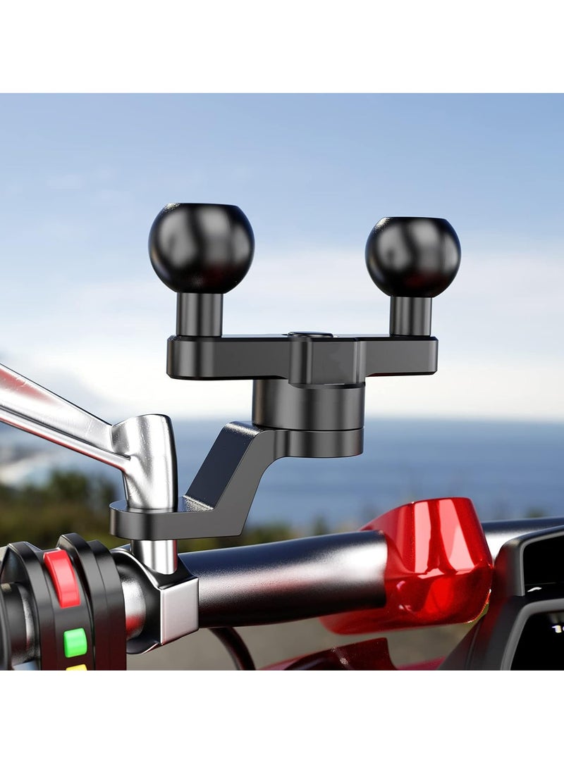 Oasisgalore - Aluminum Alloy Phone Holder Mount Base Bike Motorcycle Phone Mount Holder Base with RAM Mounts B Size 1 Inch Ball Double Socket Arm - Image 1