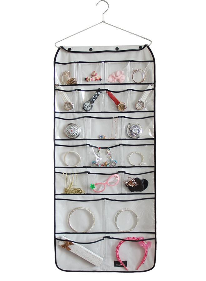 MISSLO 42-Pockets Hanging Closet Dual-Sided Organizer White - Image 3