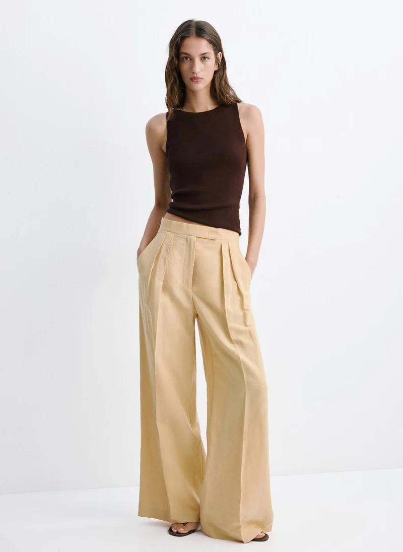 مانجو Fine-Knit Boatneck Top