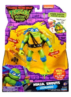 Teenage Mutant Ninja Turtles Teenage Mutant Ninja Turtles: Mutant Mayhem 5.5 Leonardo Deluxe Ninja Shouts Figure by Playmates Toys  - Image 4
