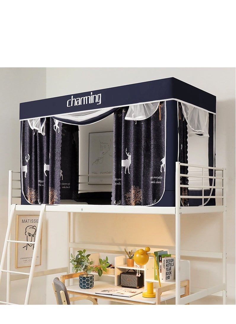 Y&D Bed Canopy Tents Curtain Blackout Curtain Single Bed Tent Curtain Student Shading Cloth Bed Canopy Mosquito Net Student Sleep Privacy Protection  - Image 1