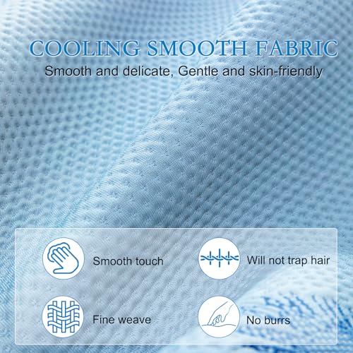 YOUR MOON Queen Size Cooling Mattress Pad for Hot Sleepers - Soft Breathable Noiseless Bed Pad Cover Mattress Cover, 8"-16" Deep Pocket - Enhanced Cooling Technology for Restful Sleep, Light Blue - Image 2
