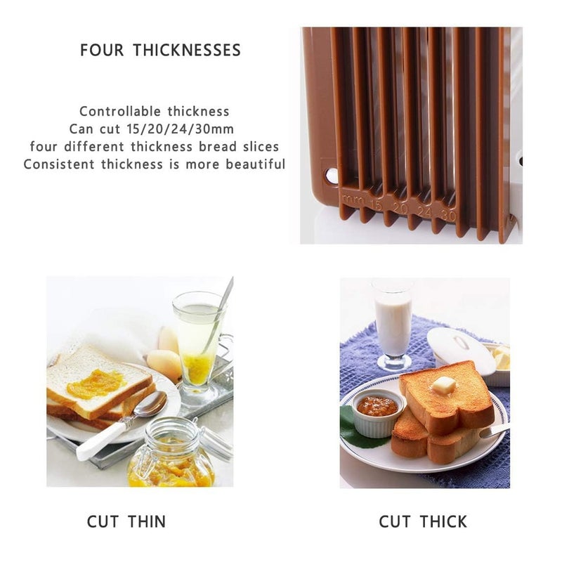 DIKPUL GROUP Bread Slicer for Homemade Bread Bread Slicer Cutting Guide Foldable Compact Cutting Board Dough Cut Frame Bread Slicer Foldable Adjustable Bread Toast Slicer Kitchen Accessories - Image 5