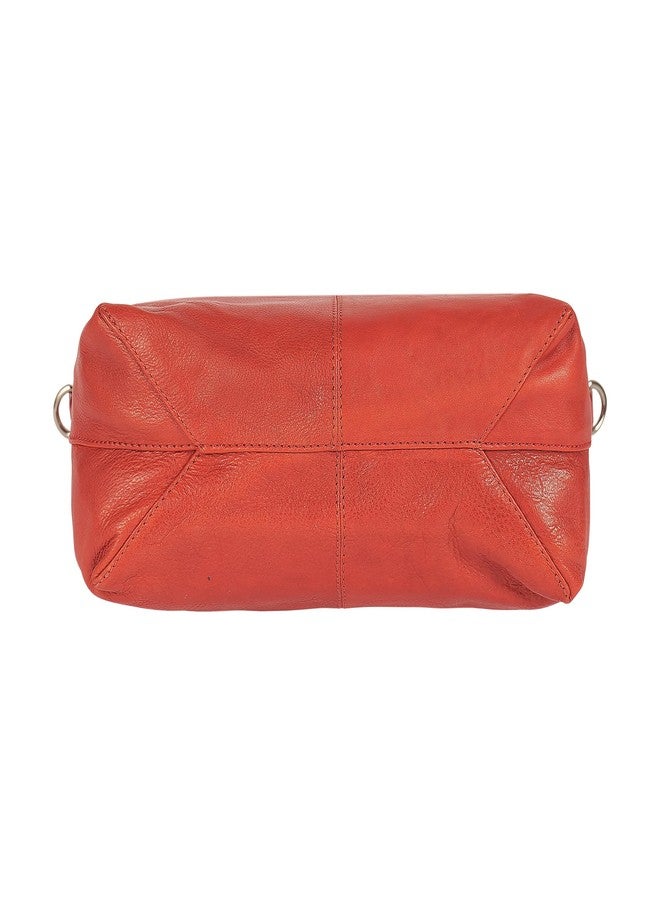 PERF Women Genuine Leather Shopper Bag | Spacious Office & Daily Handbag | Premium Soft Leather Tote | Fits Essentials with Ease | Size 13.4 x 8.7 x 3.9 Inches (RED SHINY) - Image 4