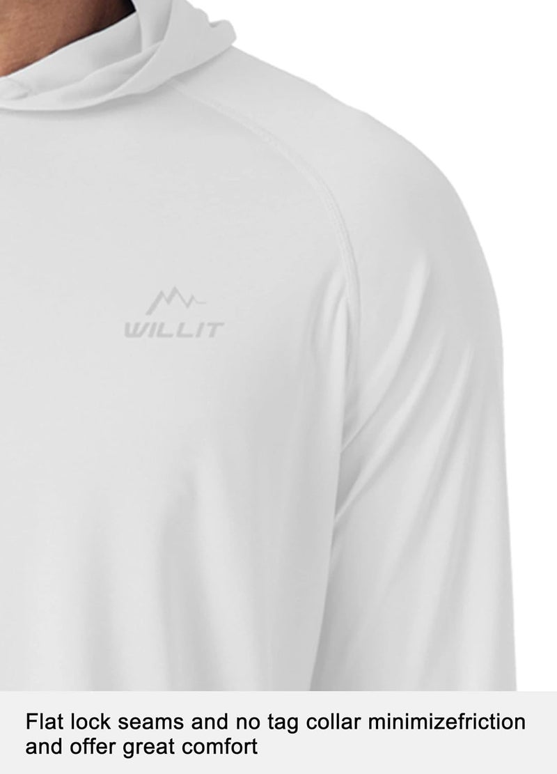 Willit Men's Sun Shirts UPF 50+ Protection Hoodie Rash Guard Shirt SPF UV Shirt Long Sleeve Fishing Outdoor Lightweight - Image 3