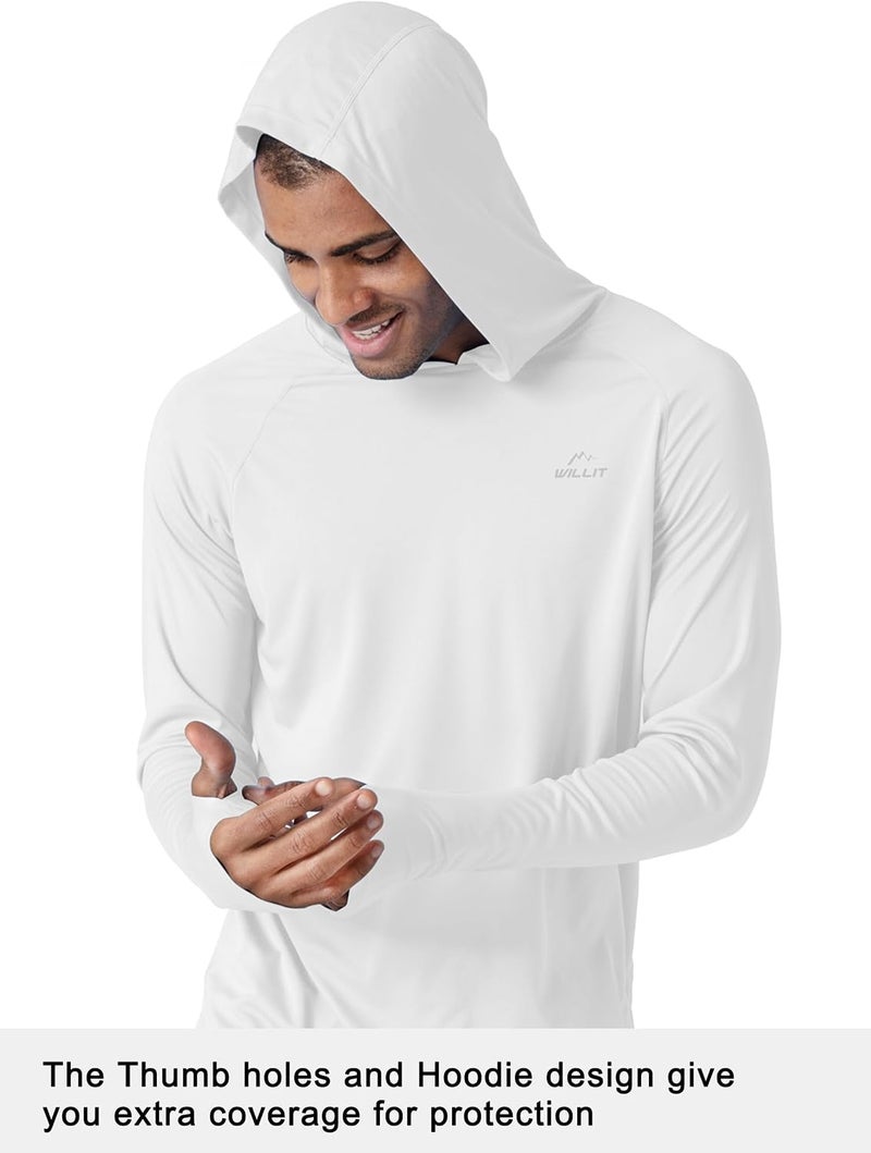 Willit Men's Sun Shirts UPF 50+ Protection Hoodie Rash Guard Shirt SPF UV Shirt Long Sleeve Fishing Outdoor Lightweight - Image 2