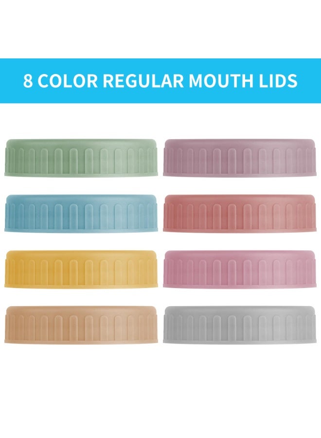 هومستر 8 قطع أغطية جرة ماكونية قياسية - أغطية جرة ماكونية متعددة الأغراض بتصميمات كافيار بألوان ماكون، بختم محكم لتخزين الطعام، الحرف اليدوية، وتنظيم المطبخ، أغطية سيليكون مقاومة للتسرب، أغطية قابلة لإعادة الاستخدام، 7 سم - Image 3