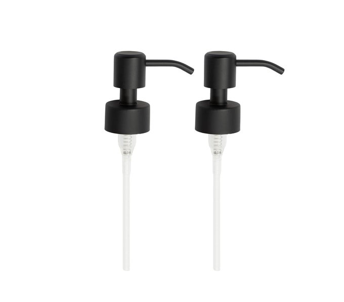 SOAP DISPENSER PUMP REPLACEMENT HEAD BLACK SPARE STAINLESS STEEL 28MM BRUSHED FINISH