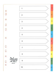 Deluxe Amt 5-Pack 10 Tab Paper Divider Multicolour  - Image 2