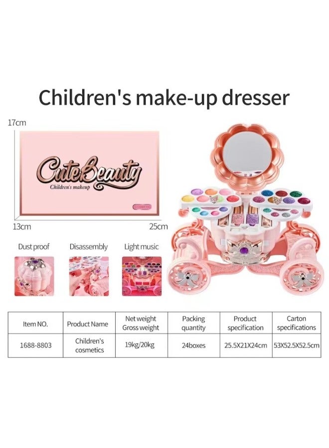 Toys Children's Cosmetics Play House Makeup Toys Suit Beckham Lori Factory-Color:【English Version Sealed Box】 Double Mirror + Doll - Image 5