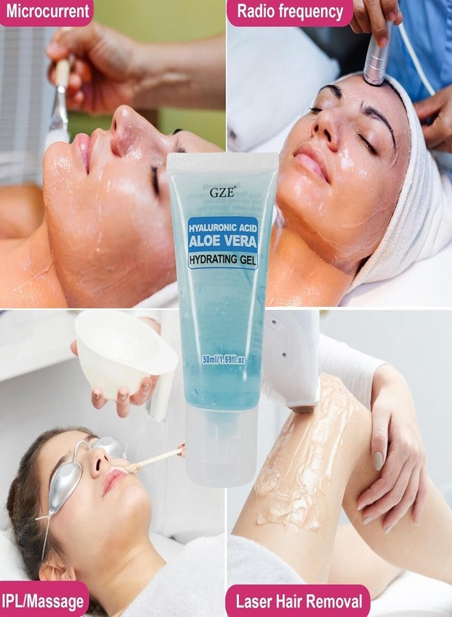 GZE Hyaluronic Acid & Aloe Vera Hydrating Gel Moisturizing Gel for RF - Radio Frequency Gel Intense Moisturizer Conductive Gel For Microcurrent- Soothing, Lightweight, Non-Greasy Formula - Image 2