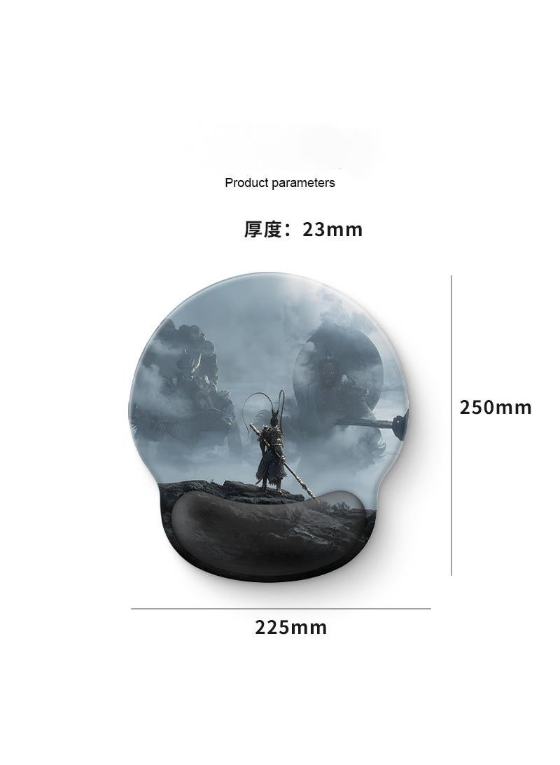 Y&D Black Myth Wukong Enlarged Superfine Fiber Soft Smooth Memory Foam Ergonomic Mouse Pad Keyboard Wrist Rest Comfortable for Desktop Laptop Mac or Gaming Stress Free Typing - Image 3