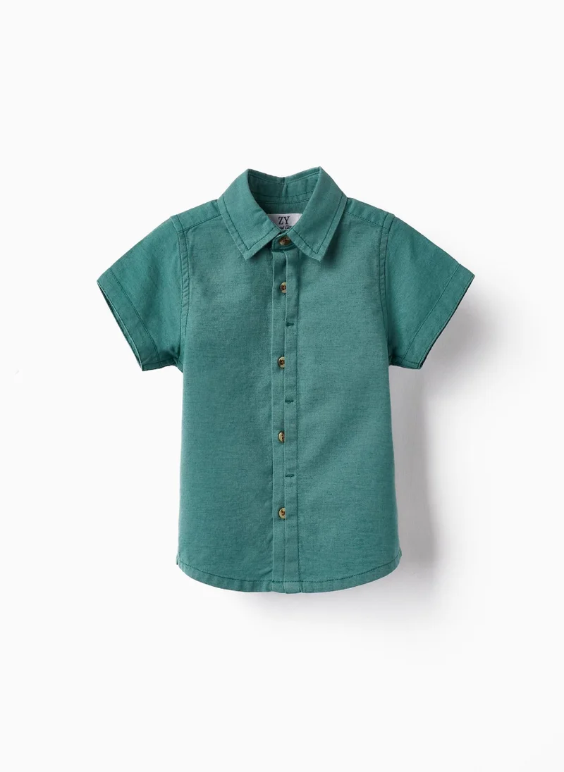 زيبي Cotton and Linen Shirt for Baby Boys