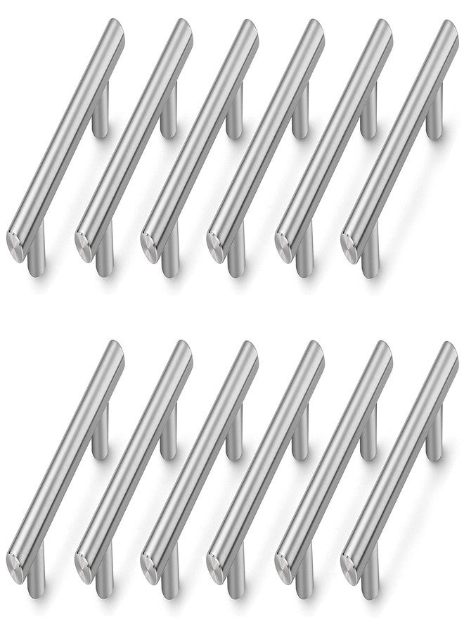 STORE 2508 Stainless Steel Cabinet Handles Pulls 4 Inches (Brushed Steel Pack of 12) - Image 1