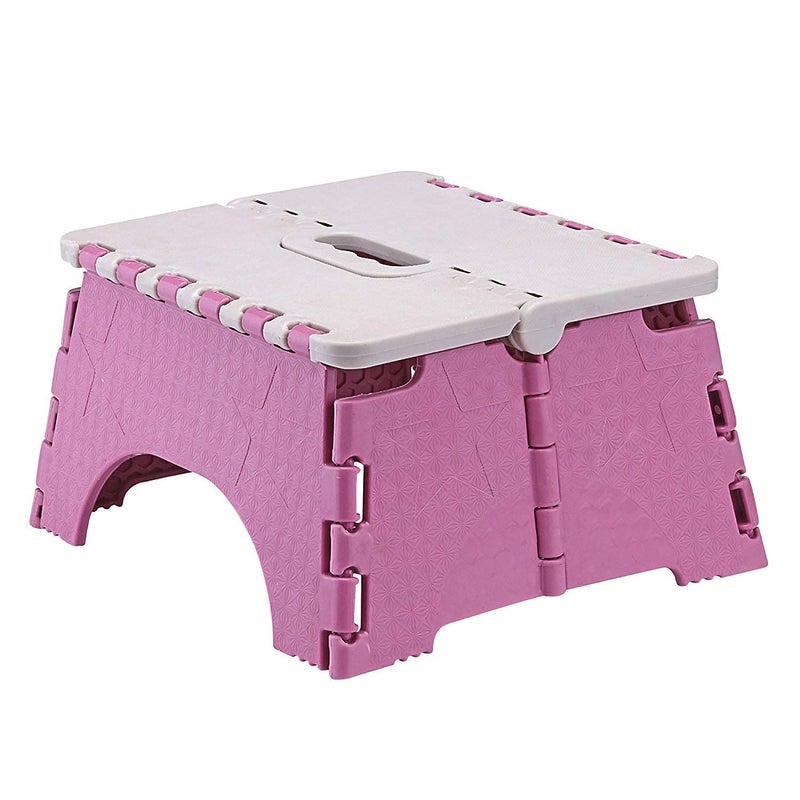 BBD kitchen shop BBD Kitchen Shop Folding Stool with Handle Portable Collapsible Small Plastic Foot Stool Use in The Kitchen Bedroom and Bathroom 7 inch 